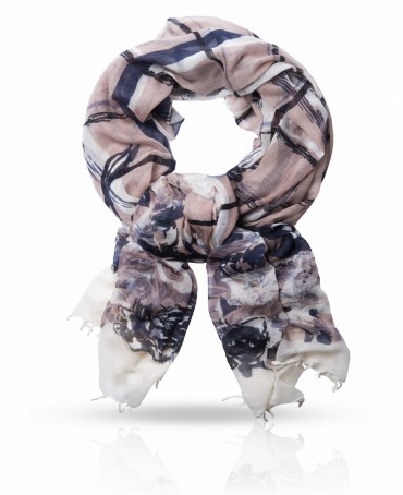 Палантин Женский W-ROSE.CHECKS/GREY